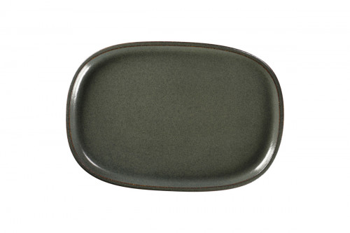 Plat rectangulaire noir porcelaine vitrifiée 33,2 cm Rakstone Ease Rak