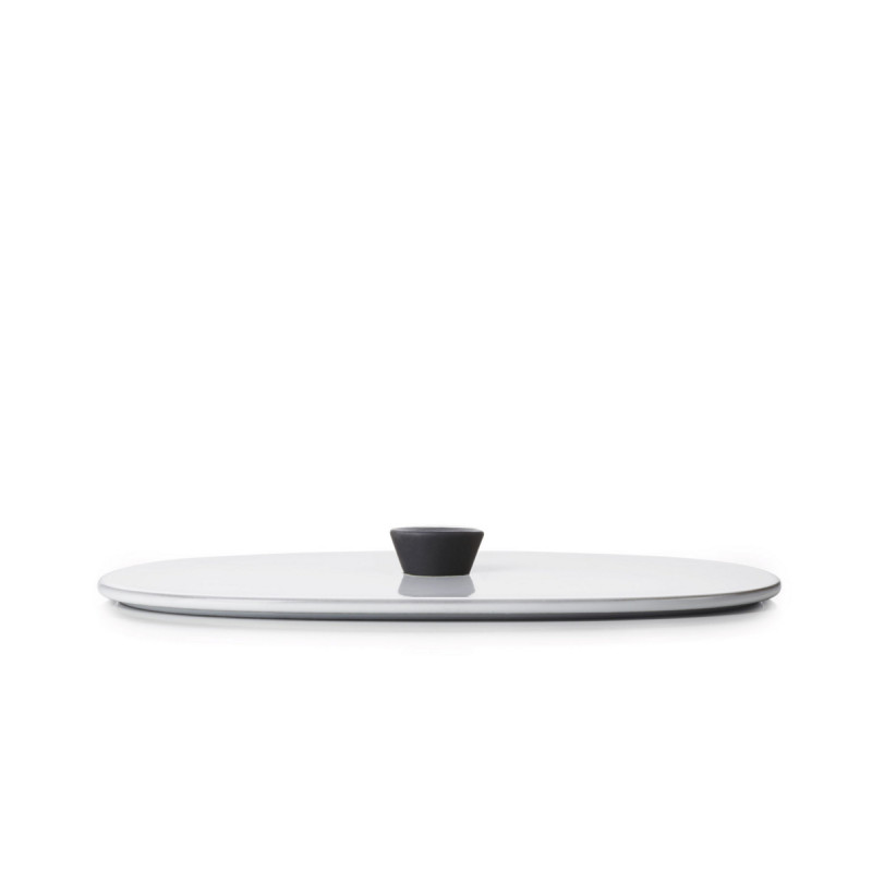 Couvercle pour plat ovale blanc porcelaine culinaire 26x18,5 cm Caractère Revol