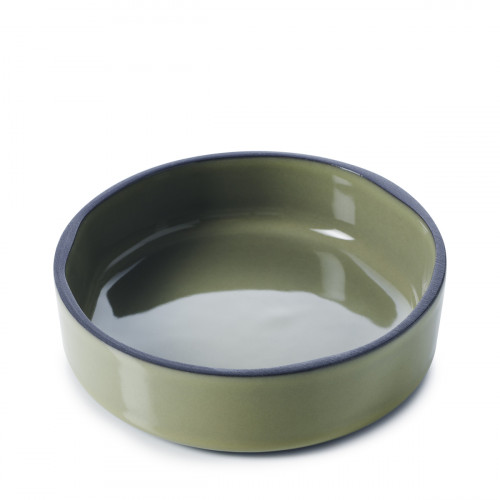 Assiette creuse rond vert porcelaine culinaire Ø 17 cm Caractère Revol