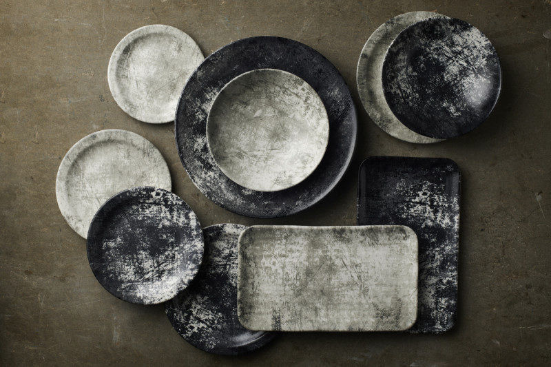 Assiette organique gris porcelaine vitrifiée 27x16 cm Urban Dudson