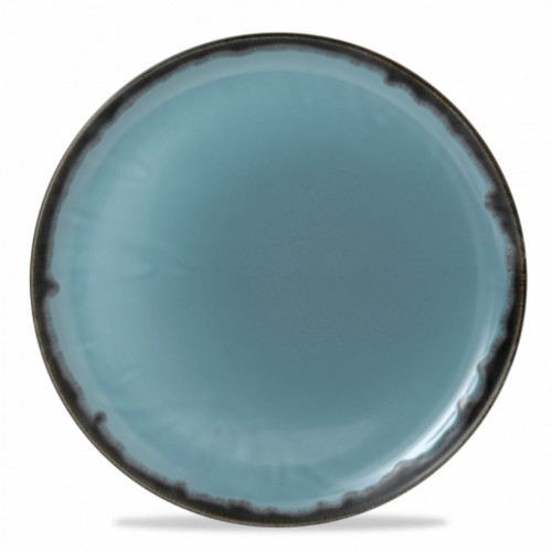 Assiette à pizza rond bleu porcelaine vitrifiée Ø 32,4 cm Harvest Dudson