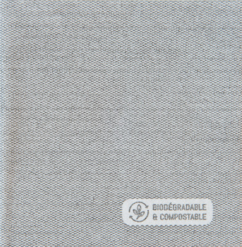 Serviette gris spunlaid 40x40 cm Celytiss Manufacture De L'ephemere (40 pièces)