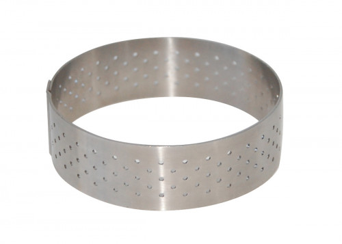 Cercle perforé bord droit inox Sans revêtement Ø 24,5 cm 2 cm De Buyer