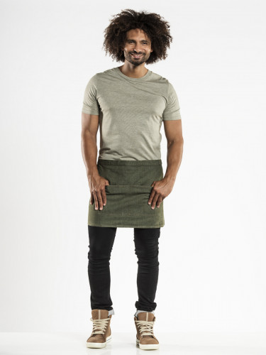 Tablier 1/2 chef vert Taille unique Base Chaud Devant