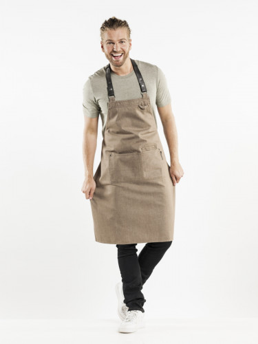 Tablier à bavette beige Taille unique Forene Chaud Devant