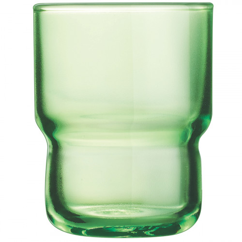 Gobelet forme basse vert verre trempé 16 cl Log Brush Arcoroc
