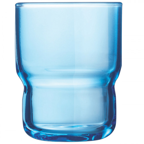 Gobelet forme basse bleu verre trempé 16 cl Log Brush Arcoroc