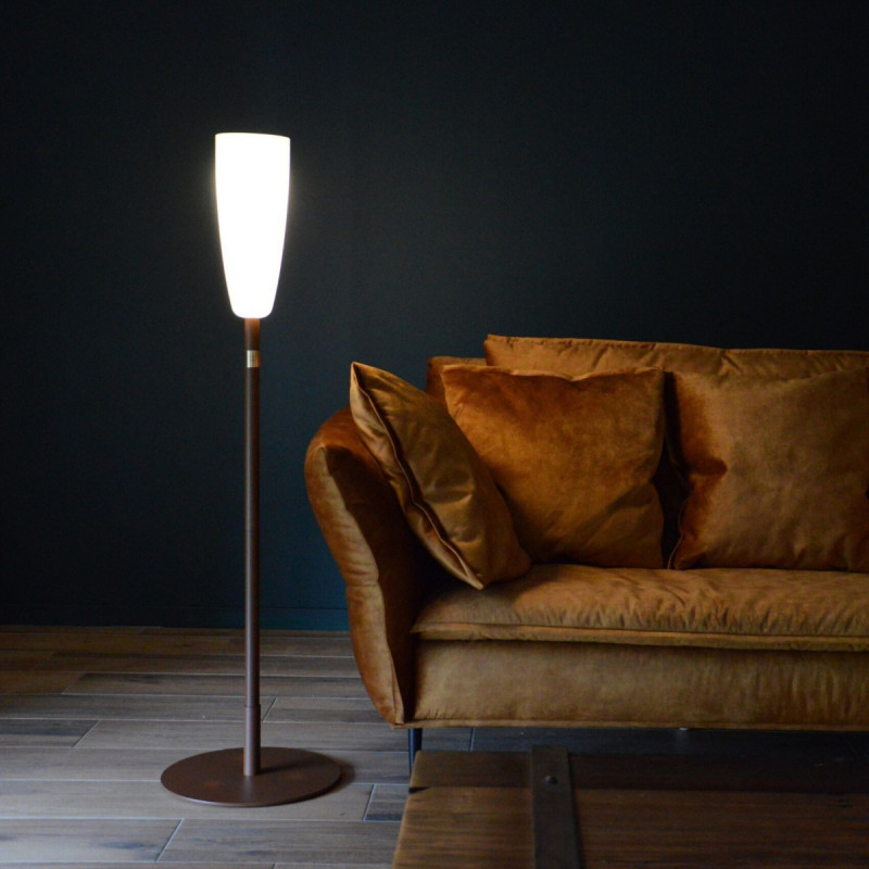 Pied base pour lampadaire rond rouille Ø 38 cm Paranocta