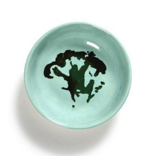 Plat rond azure broccoli vert grès émaillé Ø 7,5 cm Feast By Ottolenghi Serax