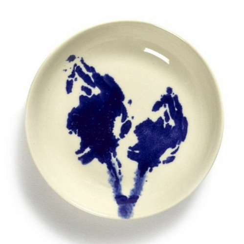 Plat rond blanc artichaut bleu grès émaillé Ø 11,5 cm Feast By Ottolenghi Serax