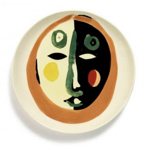 Assiette plate rond Face 1 grès émaillé Ø 22,5 cm Feast By Ottolenghi Serax