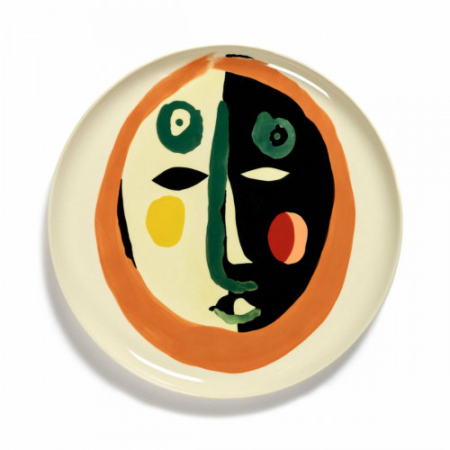 Assiette plate rond Face 1 grès émaillé Ø 35 cm Feast By Ottolenghi Serax