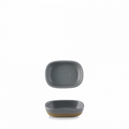 Plat à partager rectangulaire gris porcelaine vitrifiée 12 cm Emerge Seatle Churchill