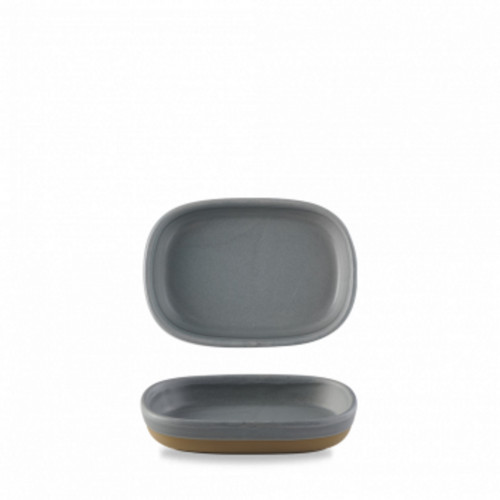 Plat à partager rectangulaire gris porcelaine vitrifiée 17 cm Emerge Seatle Churchill