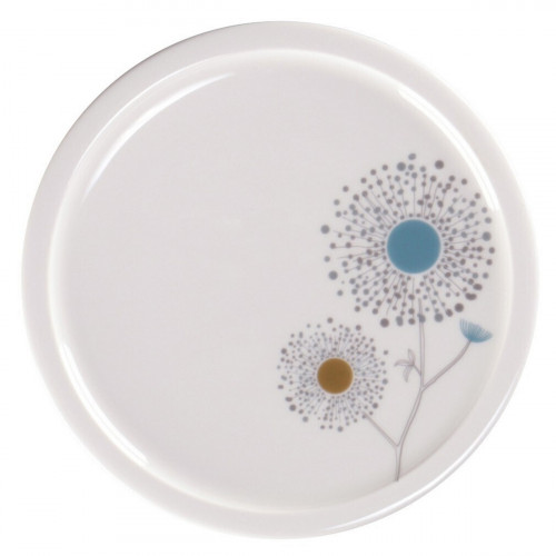 Assiette coupe plate blanc porcelaine vitrifiée Ø 16,2 cm Rakstone Ease Décor Spring Rak