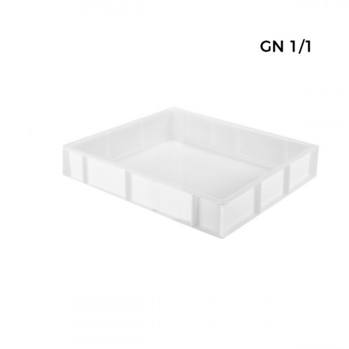 Bac à pâtons Sans couvercle blanc plastique 53x32,5x9 cm 12 L fond plein parois pleines Gilac