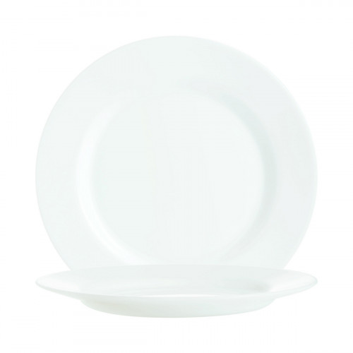Assiette plate rond blanc verre opal Ø 15,5 cm Nova Aquitania Arcoroc