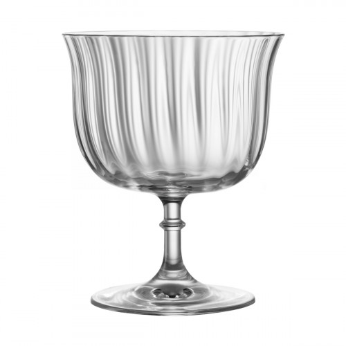 Coupe à dessert transparent verre cristallin Ø 9,1 cm Rims Fluted Rak