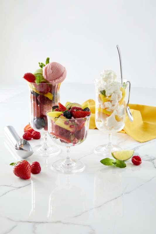 Coupe à dessert transparent verre cristallin Ø 7,7 cm Rims Fluted Rak