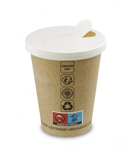 Gobelet kraft carton Ø 9 cm 34 cl Alphaform (50 pièces)