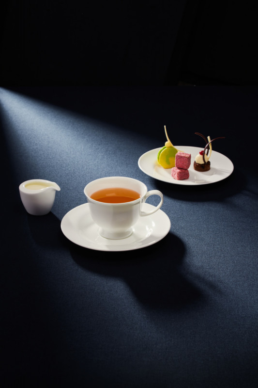 Soucoupe pour tasse à café / thé rond blanc porcelaine bone china Ø 15,5 cm Bravura Rak