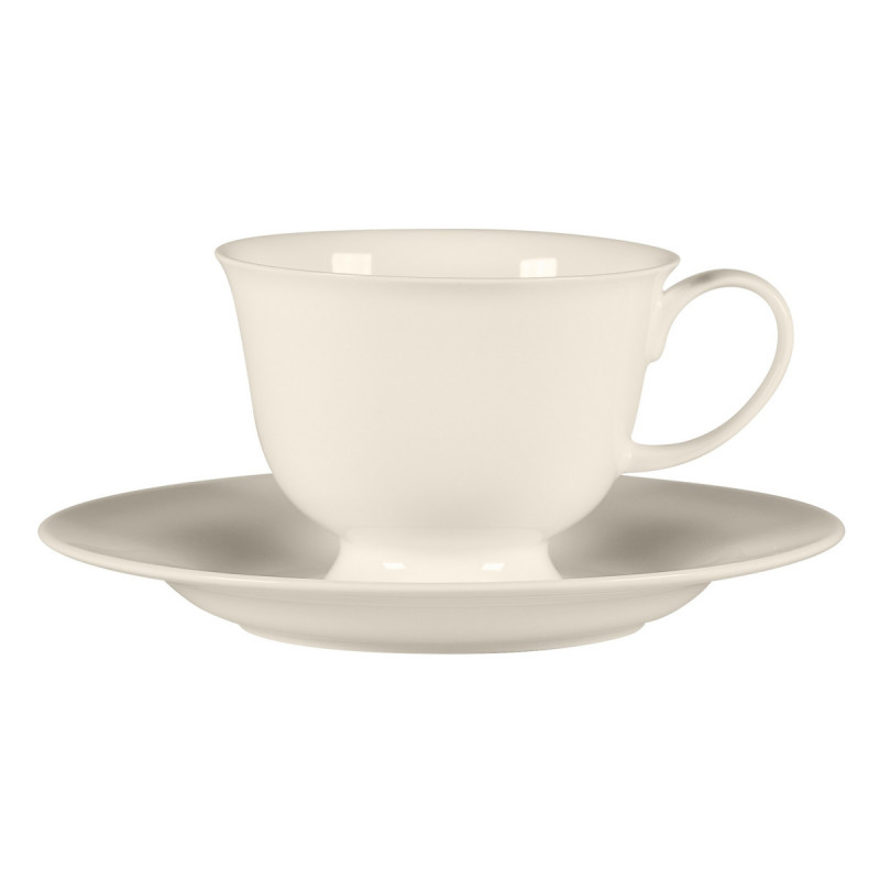 Soucoupe pour tasse à thé avec pied rond blanc porcelaine bone china Ø 16,8 cm Bravura Rak