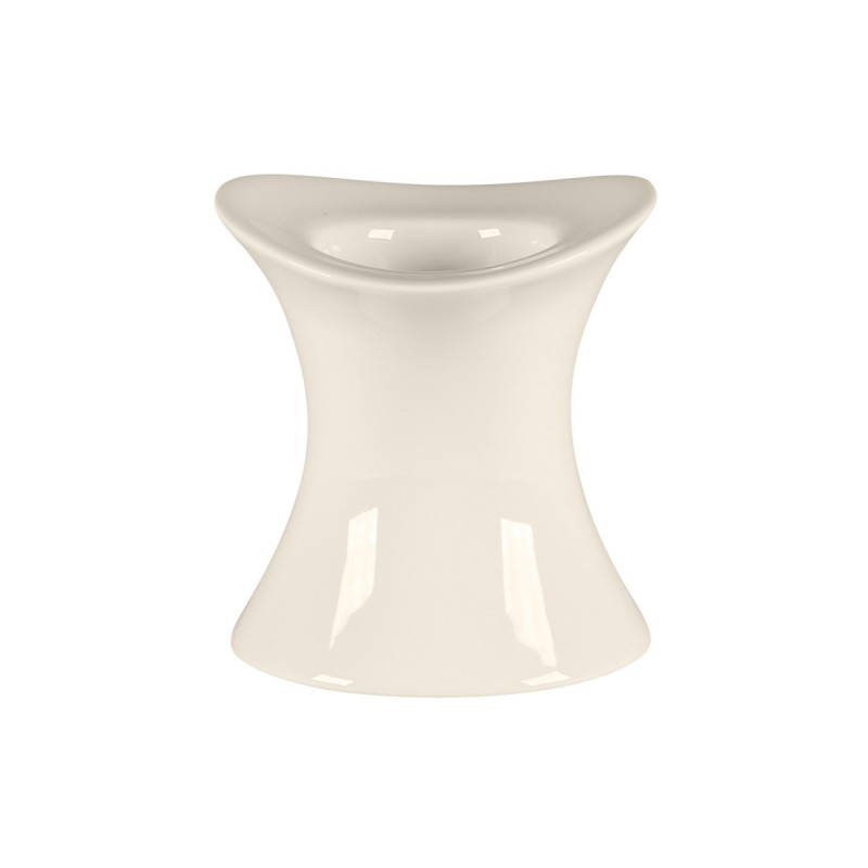 Coquetier rond blanc porcelaine bone china Ø 8 cm Bravura Rak