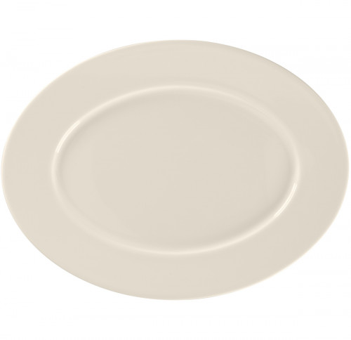 Plat ovale blanc porcelaine bone china 33,6 cm Fedra Rak