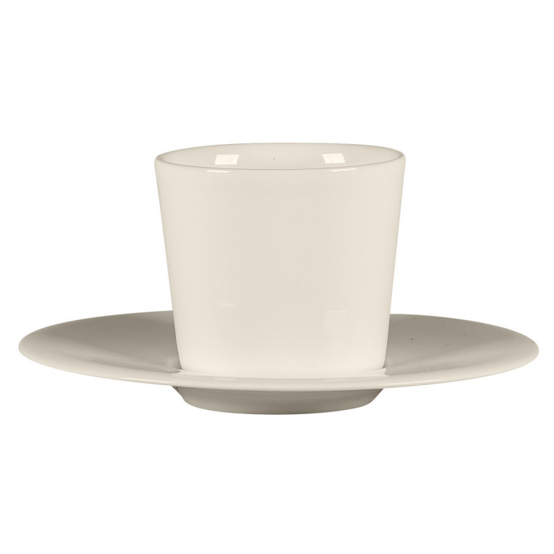 Sous tasse à espresso rond blanc porcelaine bone china Ø 13 cm Fedra Rak