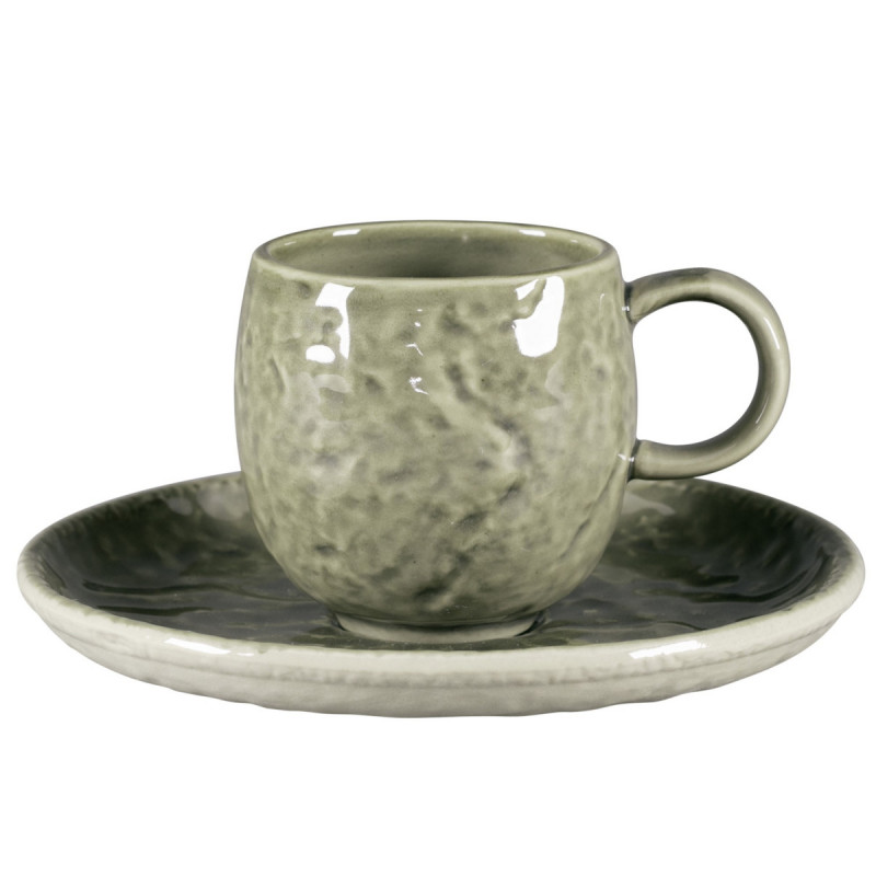 Tasse à espresso steel porcelaine vitrifiée 10 cl Ø 6 cm Krush Rak