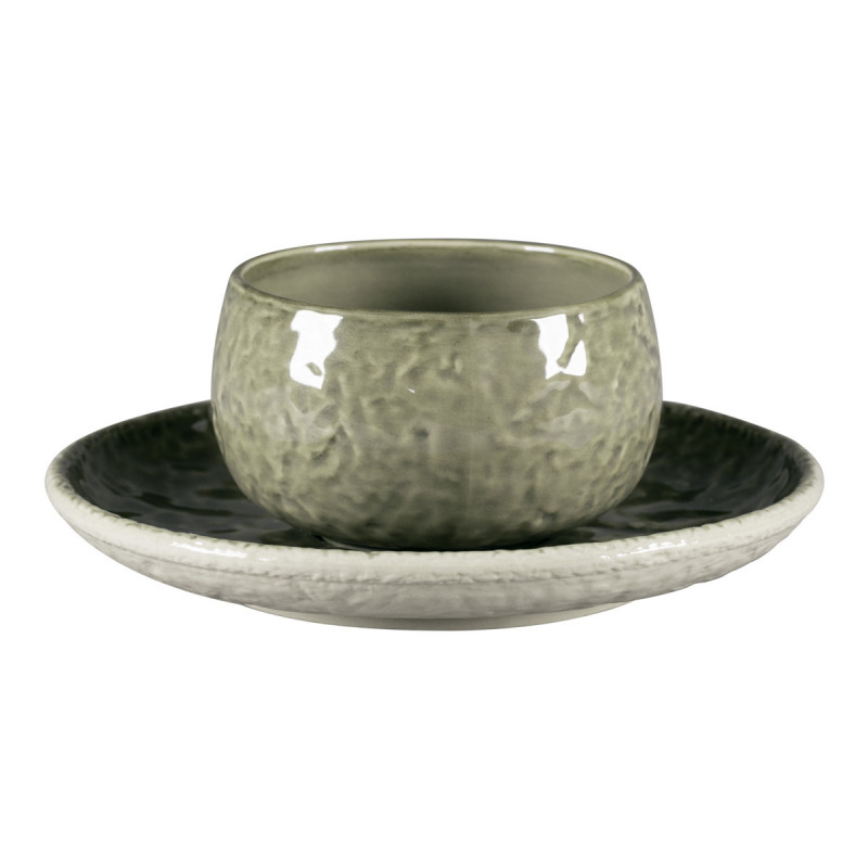 Tasse à café rond steel porcelaine vitrifiée 25 cl Ø 9 cm Krush Rak