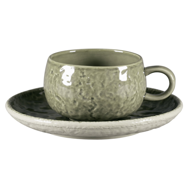 Tasse à café rond steel porcelaine vitrifiée 25 cl Ø 9 cm Krush Rak