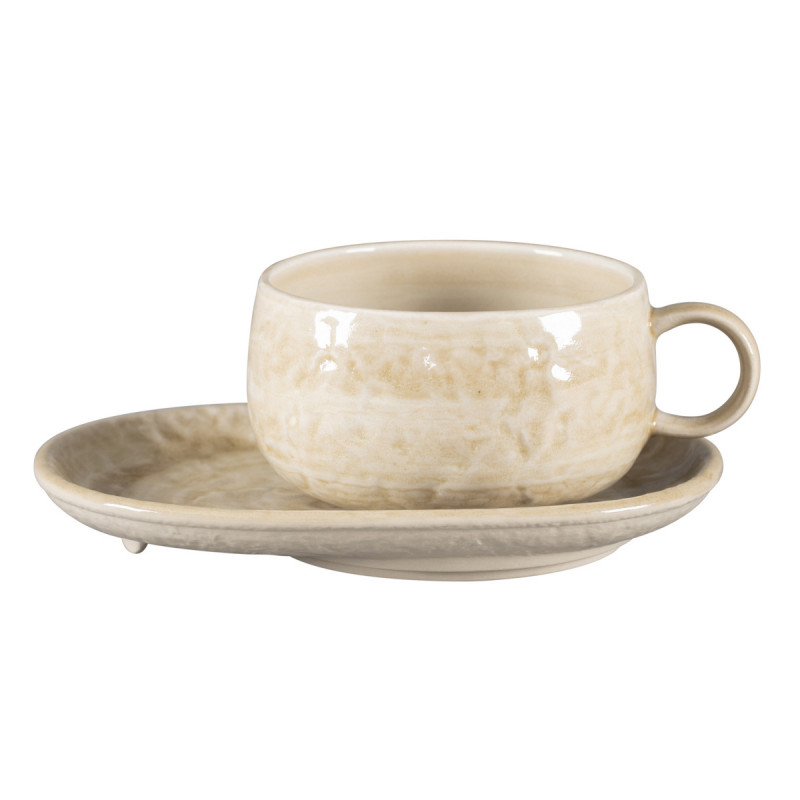 Tasse à déjeuner rond vanilla porcelaine vitrifiée 41 cl Ø 11 cm Krush Rak
