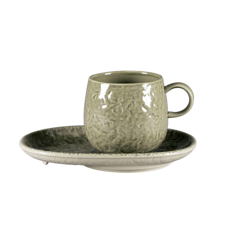 Mug rond steel porcelaine vitrifiée 33 cl Ø 9 cm Krush Rak