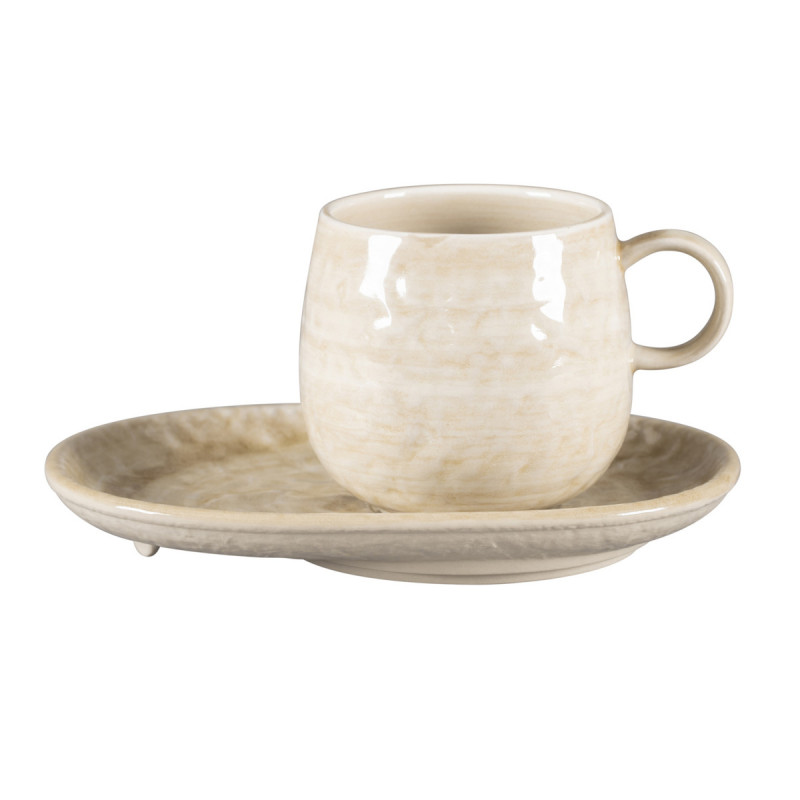 Mug rond vanilla porcelaine vitrifiée 33 cl Ø 9 cm Krush Rak