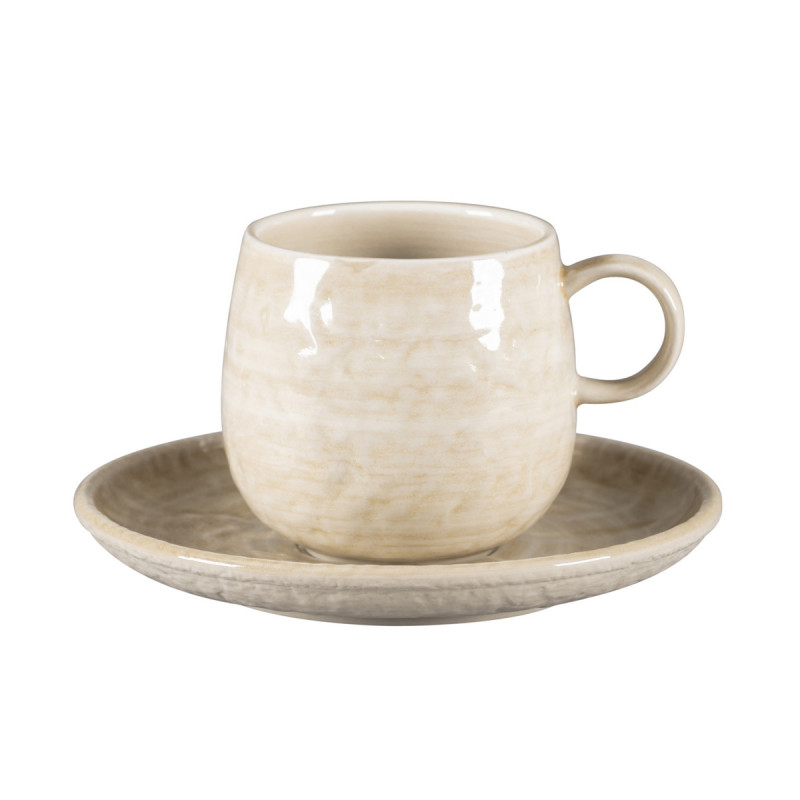 Mug rond vanilla porcelaine vitrifiée 33 cl Ø 9 cm Krush Rak