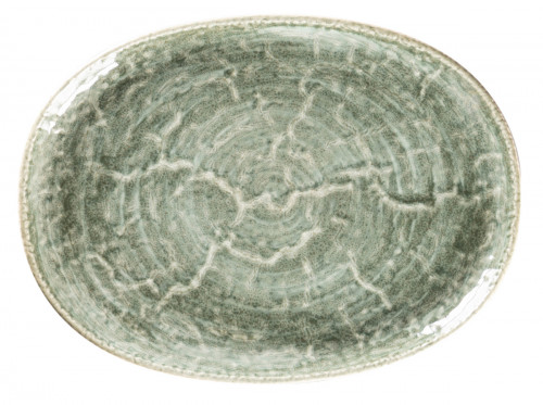 Plat coupe ovale Sage porcelaine vitrifiée 32 cm Krush Rak