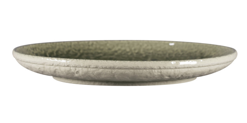 Assiette plate coupe rond steel porcelaine vitrifiée Ø 24 cm Krush Rak