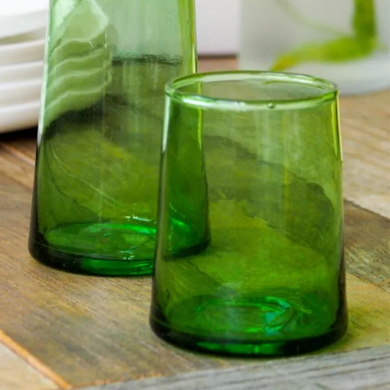 Gobelet forme basse vert verre recyclé 25 cl Lily Pro.mundi