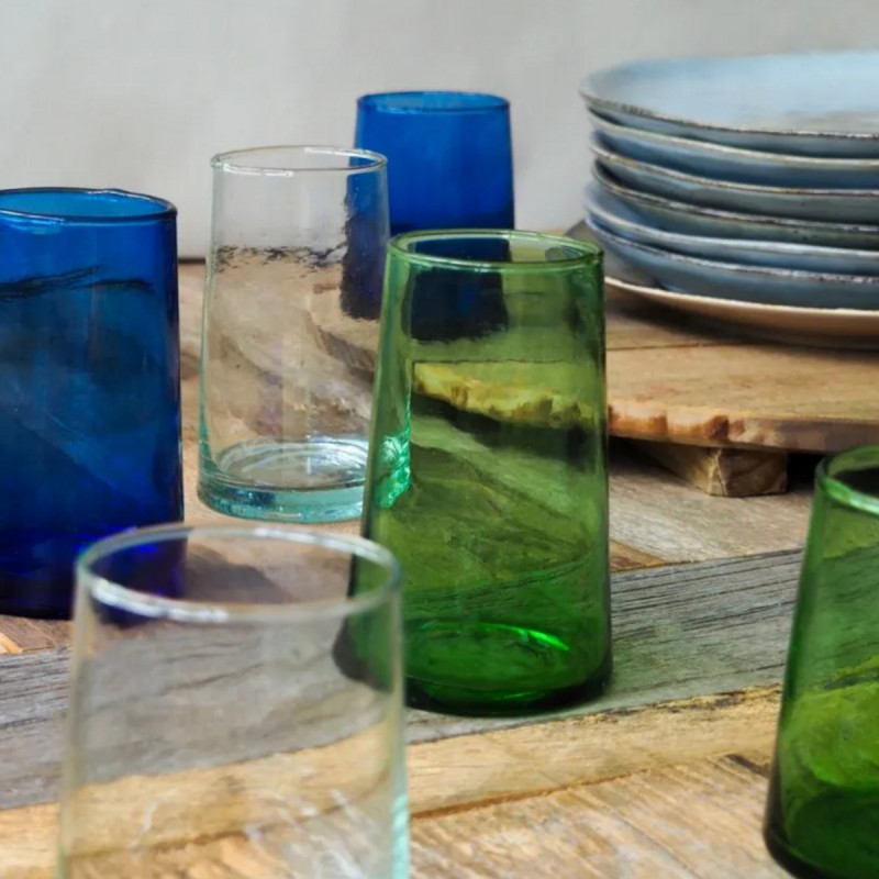 Gobelet forme haute vert verre recyclé 33 cl Lily Pro.mundi