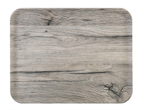 Plateau polyester chêne gris 42x32 cm Profil 2 Biosourcé Platex
