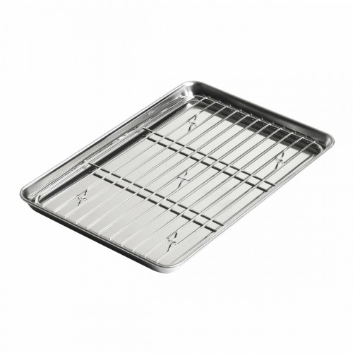Plateau à dresser avec grille inox 21,5x15,1x1,8 cm L.tellier
