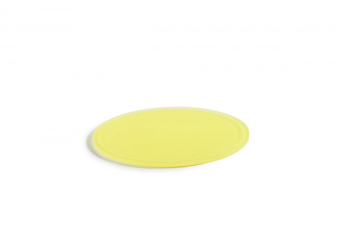 Plateau rond pour cloche résine Nacryl® jaune Ø 23 cm 1 cm Mealplak