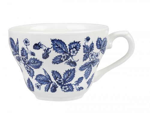 Tasse avec anses rond Georgian Bramble Blue porcelaine vitrifiée 19,8 cl Ø 9 cm Vintage Prints Bramble Churchill