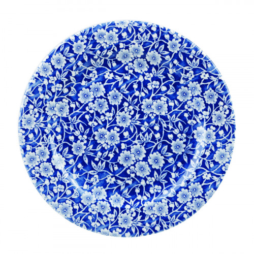 Assiette plate rond Victorian Calico Bleu Prague porcelaine vitrifiée Ø 21 cm Vintage Prints Victorian Prague Churchill