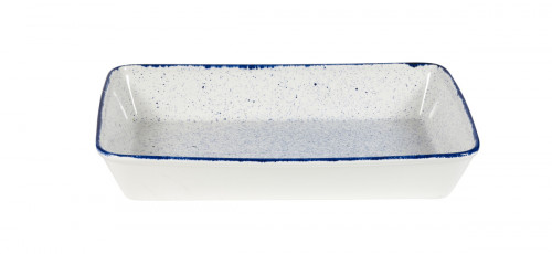 Plat buffet porcelaine vitrifiée Hints Indigo 38x25x6,2 cm 3,5 L Stonecast Hints Churchill
