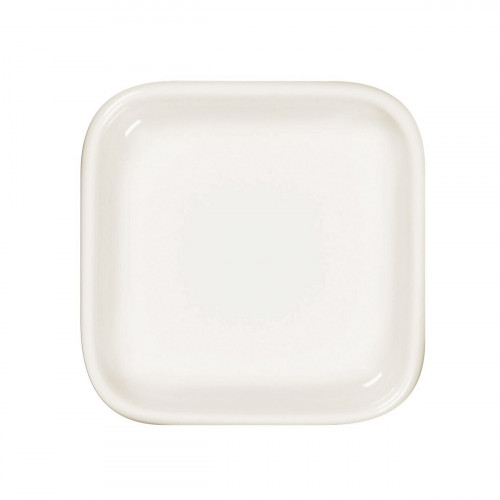 Assiette plate carré blanc porcelaine 8x8 cm Fractal Rak