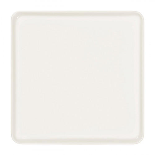 Assiette plate carré blanc porcelaine 24x24 cm Fractal Rak