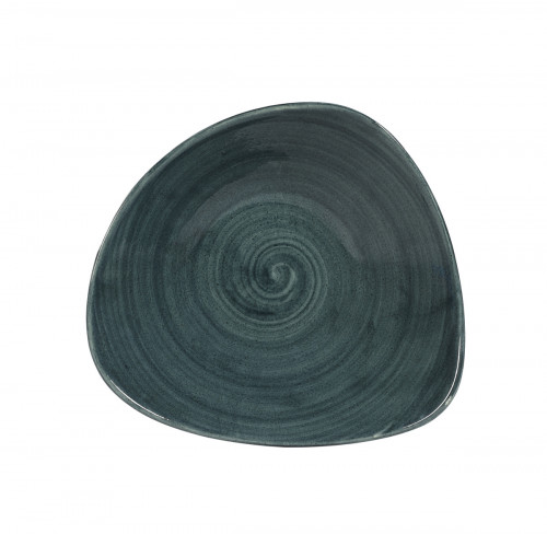 Bol triangulaire Rustic Teal porcelaine vitrifiée 23,5x23,5 cm Stonecast Patina Churchill