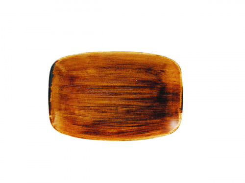 Assiette plate rectangulaire Vintage Copper porcelaine vitrifiée 30x19,9 cm Stonecast Patina Churchill
